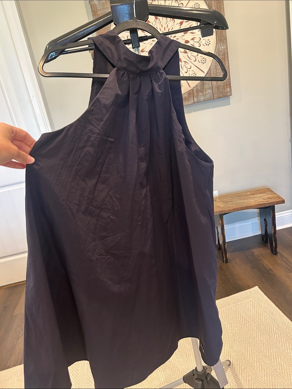 Missguided NWT! Navy Halter Dress/ bow tie closure in the back/ Size Large